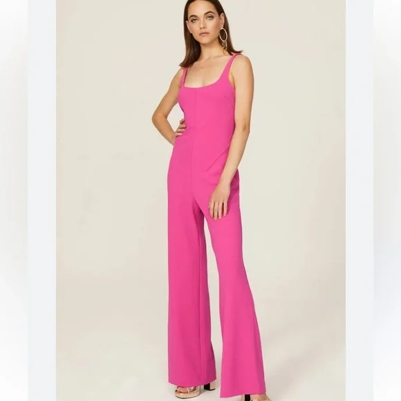 Esteban Cortazar Collective Scoop Neck Jumpsuit in Pink - Picture 1 of 12